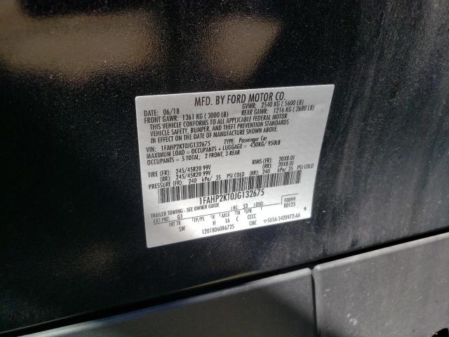 Photo 10 from auction – 2018 FORD TAURUS SHO with VIN 1FAHP2KT0JG132675