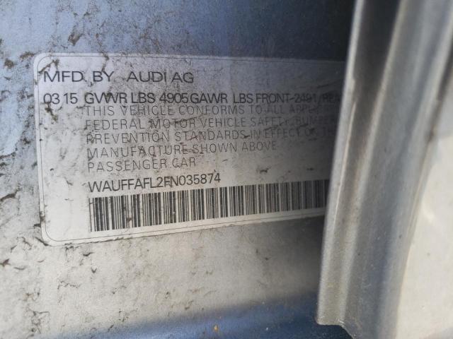Photo 10 from auction – 2015 AUDI A4 PREMIUM with VIN WAUFFAFL2FN035874