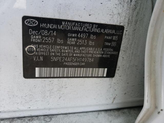 Photo 10 from auction – 2015 HYUNDAI SONATA SE with VIN 5NPE24AF5FH149784