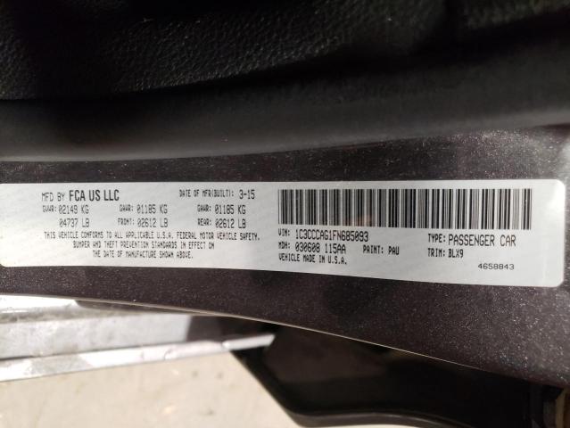 صورة رقم 10 من المزاد - 2015 CHRYSLER 200 LIMITE مع VIN 1C3CCCAG1FN685093