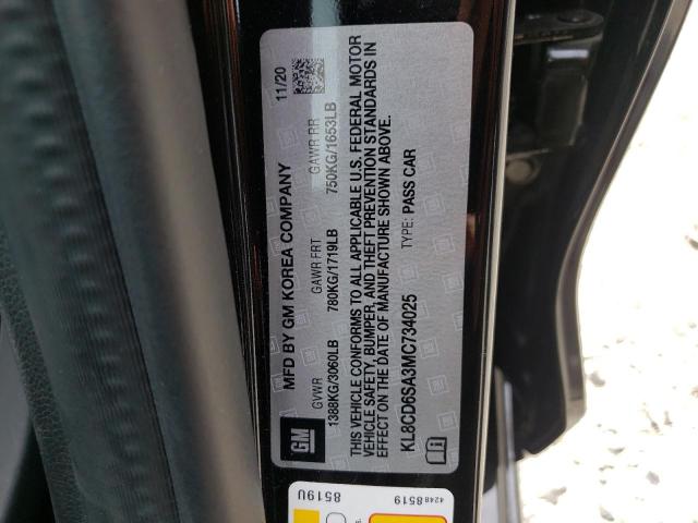 Photo 10 from auction – 2021 CHEVROLET SPARK 1LT with VIN KL8CD6SA3MC734025