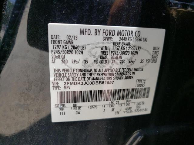 Photo 10 from auction – 2013 FORD EDGE SEL with VIN 2FMDK3JC0DBB81557
