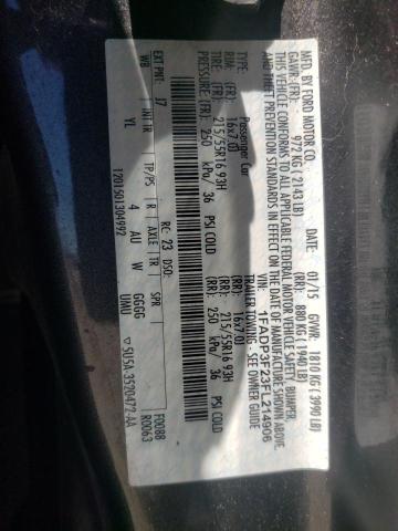 Photo 10 from auction – 2015 FORD FOCUS SE with VIN 1FADP3F23FL214906