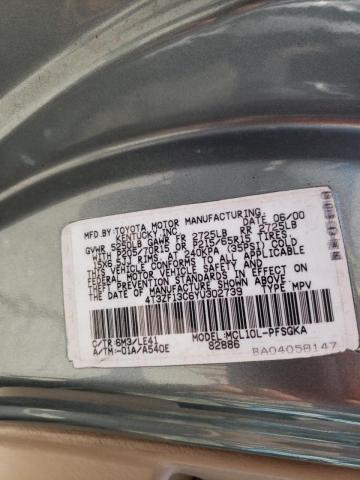 Photo 10 from auction – 2000 TOYOTA SIENNA LE with VIN 4T3ZF13C6YU302739