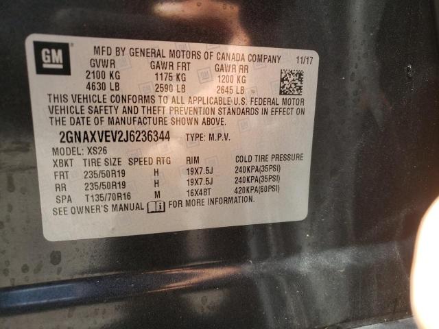 Photo 10 from auction – 2018 CHEVROLET EQUINOX PR with VIN 2GNAXVEV2J6236344
