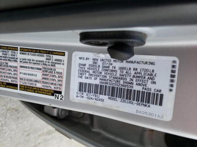 Photo 10 from auction – 2005 TOYOTA COROLLA CE with VIN 1NXBR32E55Z388539