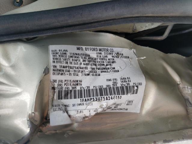 Photo 10 from auction – 2005 FORD TAURUS SE with VIN 1FAHP53U75A244150