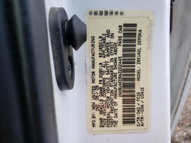 Photo 10 from auction – 2010 TOYOTA COROLLA BA with VIN 1NXBU4EE8AZ222445
