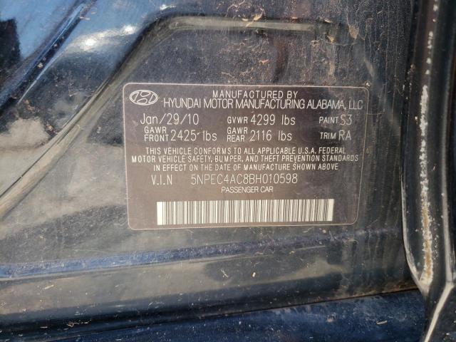Photo 10 from auction – 2011 HYUNDAI SONATA SE with VIN 5NPEC4AC8BH010598