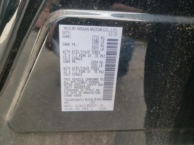 Photo 10 from auction – 2020 NISSAN PATHFINDER with VIN 5N1DR2DN7LC650340