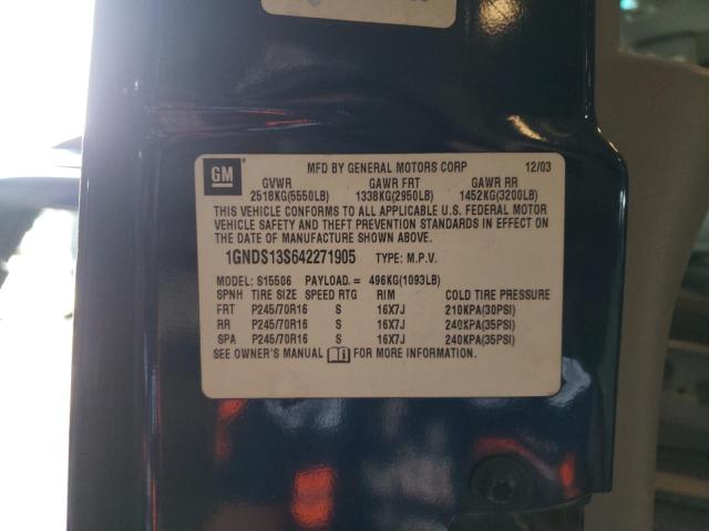 Photo 10 from auction – 2004 CHEVROLET TRAILBLAZE with VIN 1GNDS13S642271905