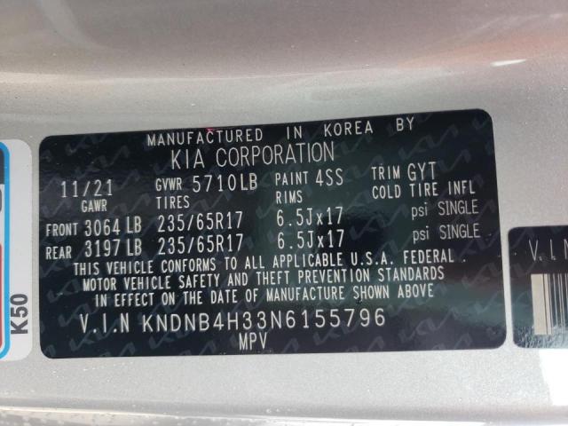 Photo 10 from auction – 2022 KIA CARNIVAL L with VIN KNDNB4H33N6155796