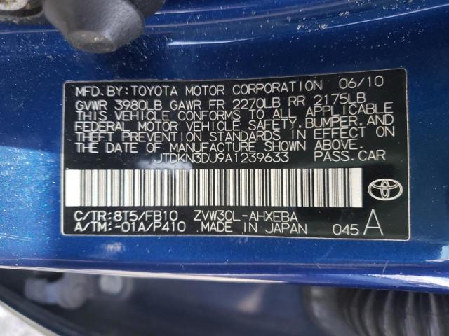 Photo 10 from auction – 2010 TOYOTA PRIUS with VIN JTDKN3DU9A1239633