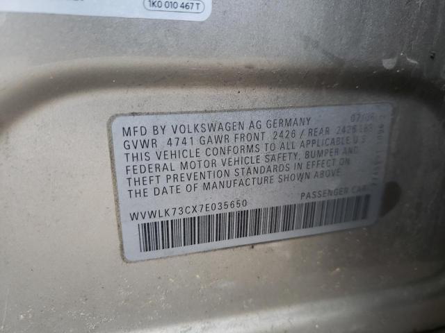 Photo 10 from auction – 2007 VOLKSWAGEN PASSAT 2.0 with VIN WVWLK73CX7E035650