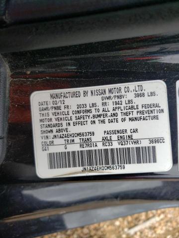 Photo 10 from auction – 2012 NISSAN 370Z BASE with VIN JN1AZ4EH2CM563759