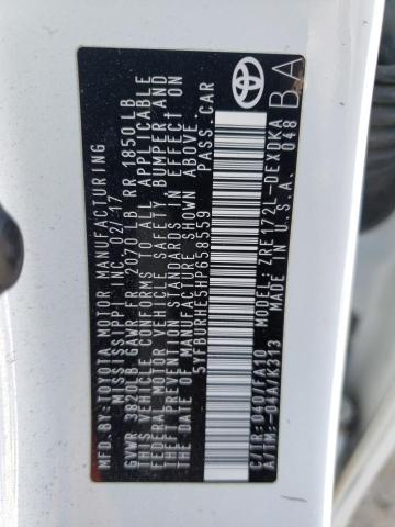 Photo 10 from auction – 2017 TOYOTA COROLLA L with VIN 5YFBURHE5HP658559