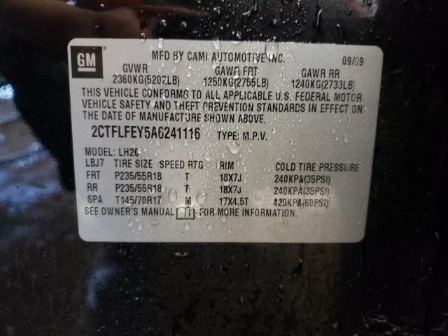 Photo 10 from auction – 2010 GMC TERRAIN SL with VIN 2CTFLFEY5A6241116