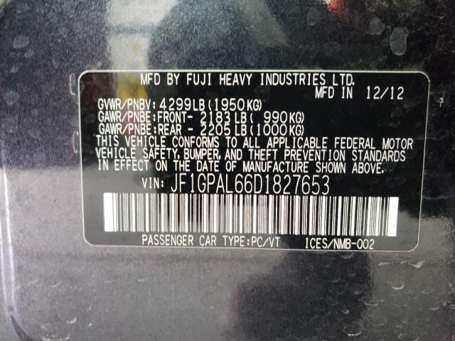 Zdjęcie 10 z aukcji – 2013 SUBARU IMPREZA SP z VIN JF1GPAL66D1827653