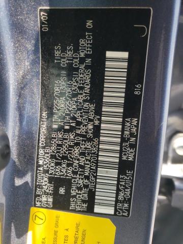 Photo 10 from auction – 2007 TOYOTA HIGHLANDER with VIN JTEGP21A970138266