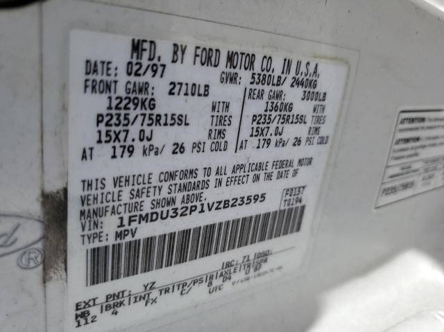 Photo 10 from auction – 1997 FORD EXPLORER with VIN 1FMDU32P1VZB23595