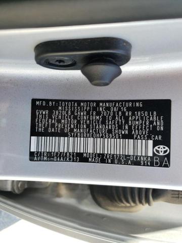Photo 10 from auction – 2017 TOYOTA COROLLA L with VIN 5YFBURHE0HP569501