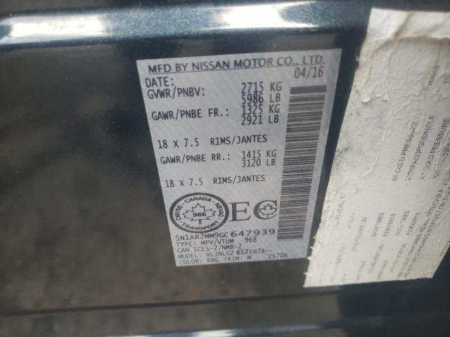 Photo 10 from auction – 2016 NISSAN PATHFINDER with VIN 5N1AR2MM9GC647939