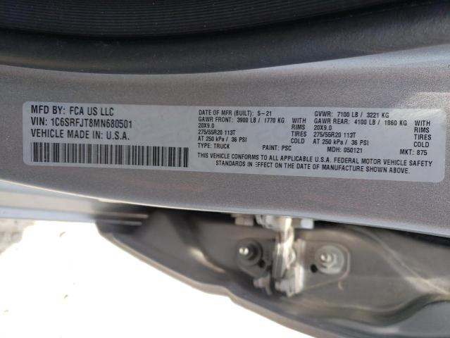 Photo 10 from auction – 2021 RAM 1500 LARAM with VIN 1C6SRFJT8MN680501