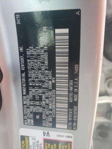 Photo 10 from auction – 2010 TOYOTA VENZA with VIN 4T3ZA3BB9AU030356