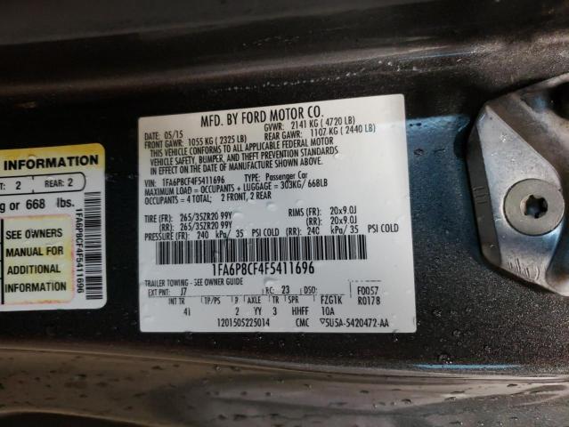 Photo 10 from auction – 2015 FORD MUSTANG GT with VIN 1FA6P8CF4F5411696