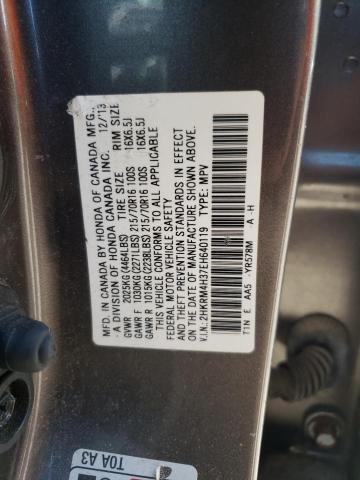 Photo 10 from auction – 2014 HONDA CR-V LX with VIN 2HKRM4H37EH640119