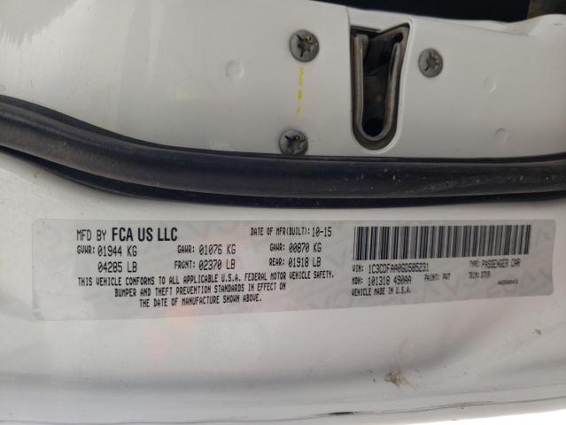 Photo 10 from auction – 2016 DODGE DART SE with VIN 1C3CDFAA0GD585231