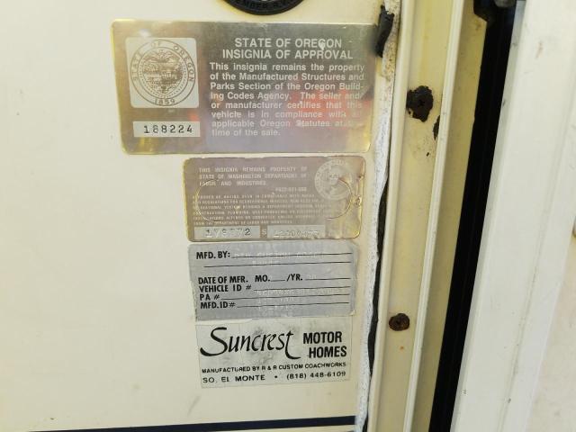 Photo 10 from auction – 1990 SUNC MOTORHOME with VIN 4CDB4XG29L2100473