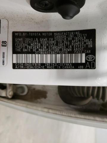 Photo 10 from auction – 2011 TOYOTA COROLLA BA with VIN 2T1BU4EEXBC712016