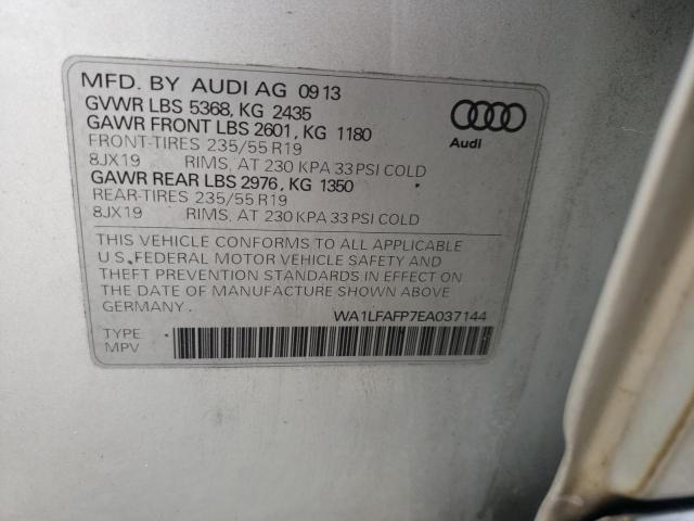 Photo 10 from auction – 2014 AUDI Q5 PREMIUM with VIN WA1LFAFP7EA037144