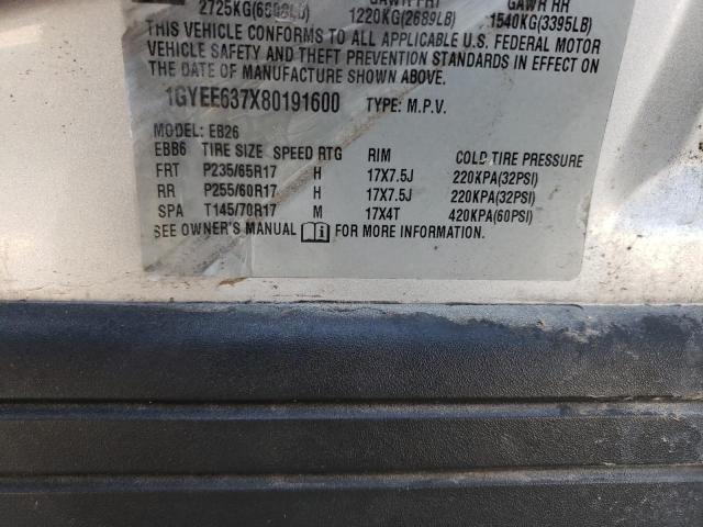 Photo 10 from auction – 2008 CADILLAC SRX with VIN 1GYEE637X80191600