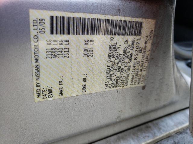 Photo 10 from auction – 2009 NISSAN MAXIMA S with VIN 1N4AA51E49C852071