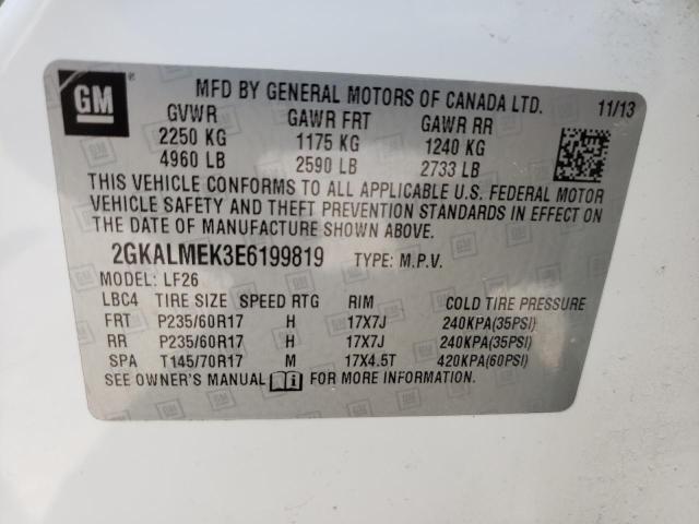 Photo 10 from auction – 2014 GMC TERRAIN SL with VIN 2GKALMEK3E6199819