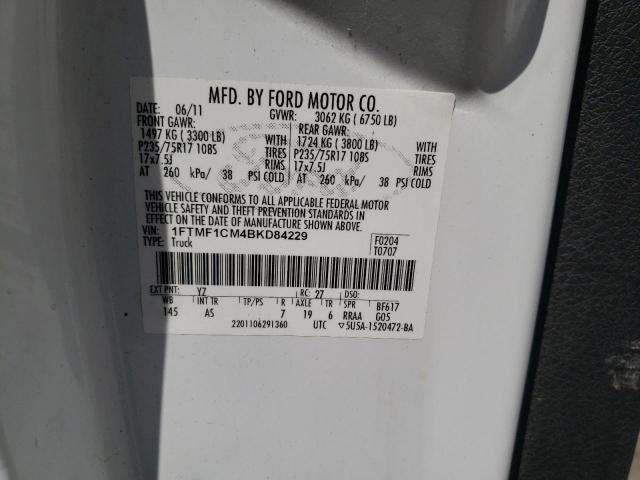 Photo 10 from auction – 2011 FORD F150 with VIN 1FTMF1CM4BKD84229