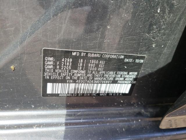 Photo 10 from auction – 2021 SUBARU IMPREZA PR with VIN 4S3GTAD63M3706801
