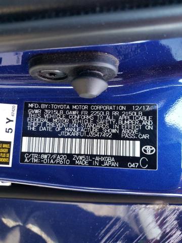 Photo 10 from auction – 2018 TOYOTA PRIUS with VIN JTDKARFU1J3547492