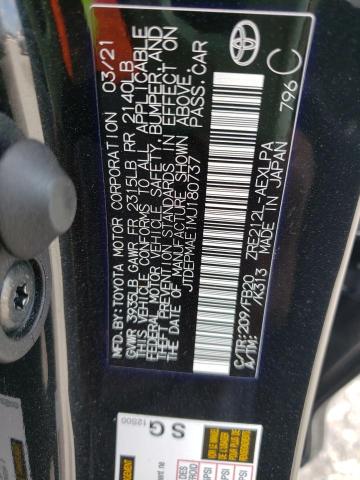 Photo 10 from auction – 2021 TOYOTA COROLLA LE with VIN JTDEPMAE1MJ180737