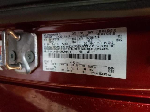 Photo 10 from auction – 2013 FORD ESCAPE SE with VIN 1FMCU0G98DUC03475