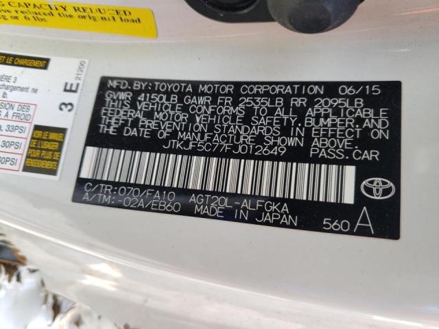Photo 10 from auction – 2015 TOYOTA SCION TC with VIN JTKJF5C77FJ012649