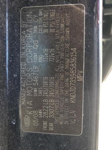 Photo 10 from auction – 2008 KIA SORENTO EX with VIN KNDJD735985836154