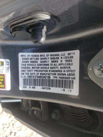 Photo 10 from auction – 2011 HONDA CIVIC with VIN 19XFA1F54BE042150