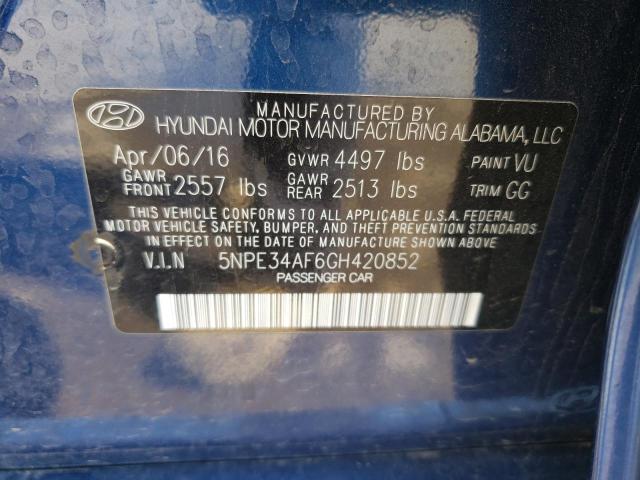 Photo 10 from auction – 2016 HYUNDAI SONATA SPO with VIN 5NPE34AF6GH420852