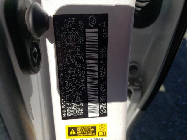 Photo 10 from auction – 2015 LEXUS CT 200 with VIN JTHKD5BH2F2214626