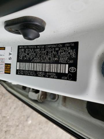 Photo 10 from auction – 2017 TOYOTA PRIUS with VIN JTDKBRFUXH3031011