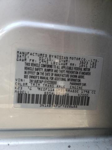 Photo 10 from auction – 2015 NISSAN SENTRA S with VIN 3N1AB7AP1FY228688