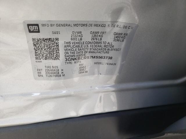 Photo 10 from auction – 2021 CHEVROLET BLAZER 2LT with VIN 3GNKBCRS7MS563738